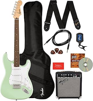 Amazon.com: Fender Squier Sonic Stratocaster - Surf Green